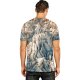Men's Tee T shirt Shirt 3D Print Graphic Curve Mountain 3D Print Short Sleeve Casual Tops Fashion Designer Chinoiserie Comfortab