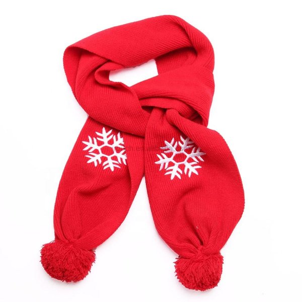 Jacquard Weave Scarves Snow Design Knitted Winter Neck Scarf Winter Knit Warmer Scarf