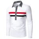 Men's Golf Shirt Solid Colored Color Block Patchwork Long Sleeve Daily Tops Business White