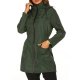 Women's Trench Coat Daily Spring Long Coat Regular Fit Sporty Casual Jacket Long Sleeve Solid Colored Drawstring Blue Green Blac