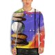 Men's Unisex Tee T shirt Shirt 3D Print Graphic Prints Golf Print Long Sleeve Daily Tops Casual Designer Big and Tall Blue
