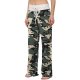 Women's Casual / Sporty Comfort Weekend Home Chinos Pants Camouflage Full Length Drawstring Black Blue Red Blushing Pink Green