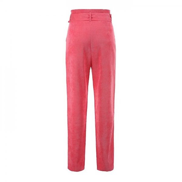 Women's Fashion Streetwear Comfort Daily Weekend Pants Pants Plain Full Length Classic Red