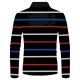 Men's Golf Shirt Striped Graphic Print Long Sleeve Casual Tops Casual Black