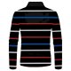 Men's Golf Shirt Striped Graphic Print Long Sleeve Casual Tops Casual Black