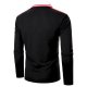 Men's Golf Shirt Solid Colored Patchwork Long Sleeve Daily Tops Business Black / Work