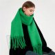 Large Size Solid Plain Colors Women Cashmere Touch Feeling Classic Soft Luxurious Winter Warm Thick Big Tassels Scarf